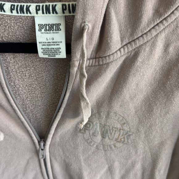 Pink full zippered hoodie - Picture 3 of 5